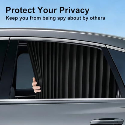 Car Side Window Sun Shades, Magnetic 2PCS Car Privacy Window Shade, Car Window Shade for Breastfeeding, Taking a nap, Changing Clothes, Camping (Back Seat 2pcs)