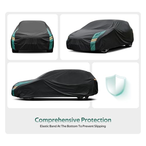 Hatchback Car Cover Waterproof All Weather for Automobiles, Universal Fit for Honda Fit, Ford Focus, Subaru Impreza, Toyota Matrix, VW Golf. Rain Winter Sun Protection. (Length: 164"-178") - size: 3 Fit Hatchback-length (164" to 178")