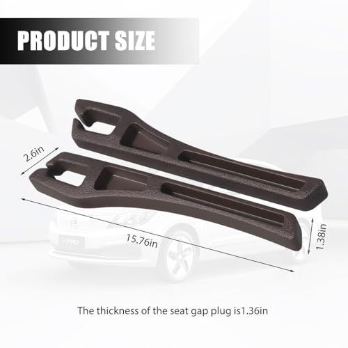 Car Seat Gap Filler, 2PCS Crevice Blocker Stopper Between Vehicle Seat Console, No Drop Automotive Fill Crevice Guard Interior Accessories, Universal for SUV Truck Sedan (Brown) - color: Brown