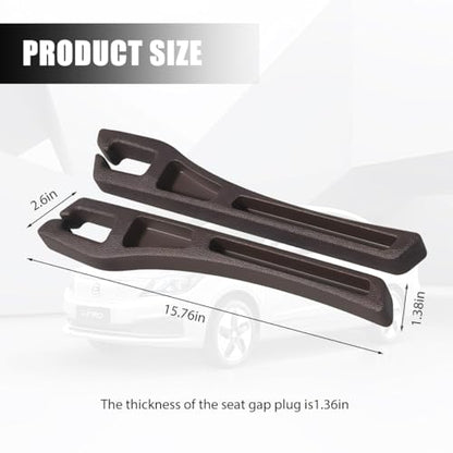 Car Seat Gap Filler, 2PCS Crevice Blocker Stopper Between Vehicle Seat Console, No Drop Automotive Fill Crevice Guard Interior Accessories, Universal for SUV Truck Sedan (Brown) - color: Brown
