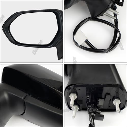 Driver Side Mirror Assembly Compatible with Toyota Corolla 2020-2025 Heated Power Adjustable Glass Replace 8794012L00, TO1320392, 8794002929, 8794002917 Black (5Pin Left) - style: 5pin Left