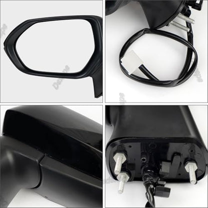 Driver Side Mirror Assembly Compatible with Toyota Corolla 2020-2025 Heated Power Adjustable Glass Replace 8794012L00, TO1320392, 8794002929, 8794002917 Black (5Pin Left) - style: 5pin Left