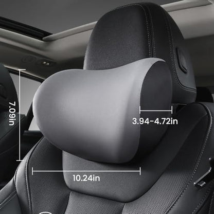 2 Pack Car Headrest Pillow for Neck Support,Memory Foam Neck Rest Cushion, Breathable Removable Cover & Ergonomic Design, for Driving Comfort, Neck Pain Relief, Travel