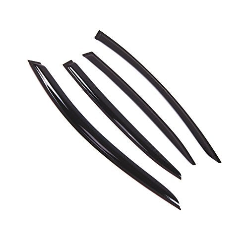 Outside Mount Window Vent Visors Rain Guards Compatible with Mazda Mazda3 Sedan 2017-2018 | Side Window Wind Deflectors Rain Shields | Black Tinted, 4 Pcs Set, BGWV-772B - color: Black Tinted, size: For Mazda Mazda3 Sedan 2017-2018
