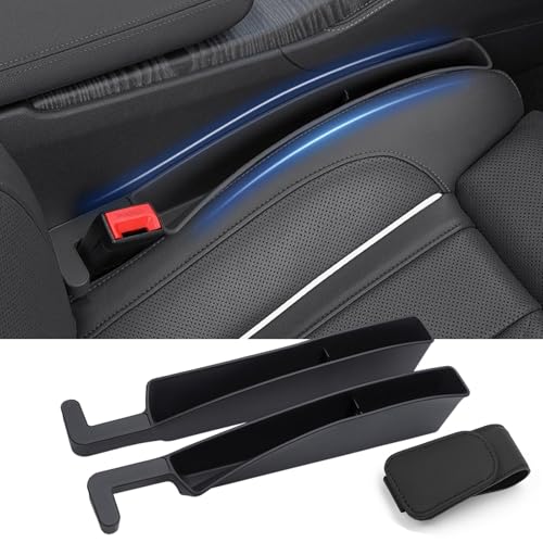 Car Seat Gap Filler, Seat Gap Organizer with Phone Holder, Car Seat Accessories, Car Organizer Fit Car SUV Truck, 2PCS Seat Gap Filler and 1 Pack Sunglass Holder Black - color: Black, size: Standard With 1 Pack Sunglass Holder
