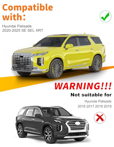 Extra-Thick Window Rain Guard for Hyundai Palisade 2020-2025 SE SEL XRT Rain Guards Tape-on Side Window Visors Low Profile Vent Visor Window Deflectors Vent Shades Car Accessories - size: Fit for 2020-2025 Hyundai Palisade