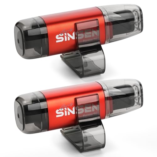 SINSEN Car Window Breaker Seat Belt Cutter, Emergency Safety Life Hammer Tool to Break Glass, Portable Escape Kit, 2 Pack(Red) - color: Red