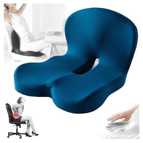Memory Foam L-Shaped Integrated Seat Cushions for Car Truck Driver Ergonomic L Shape Lumbar Cushion Sciatica Back Pain Relief Office Chair Butt and Back Support Pillow Long Driving Booster Seat (H1) - color: H1