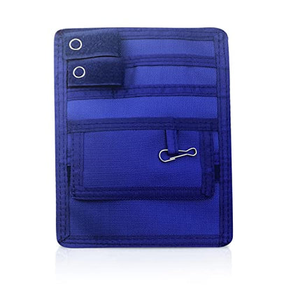 ASA TECHMED Nurse Pocket Organizer, Nylon 5 Pocket Nurse Scrub Organizer, 6 Inch x 5 inch, Royal Blue - color: Royal Blue
