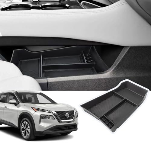 Center Console Organizer Compatible with Nissan Rogue 2021-2025 2026 Armrest Storage Box Insert Tray Interior Secondary Accessories (Lower Center Console Tray) - size: 1PCS Lower Center Console Tray