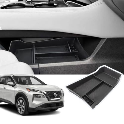 Center Console Organizer Compatible with Nissan Rogue 2021-2025 2026 Armrest Storage Box Insert Tray Interior Secondary Accessories (Lower Center Console Tray) - size: 1PCS Lower Center Console Tray
