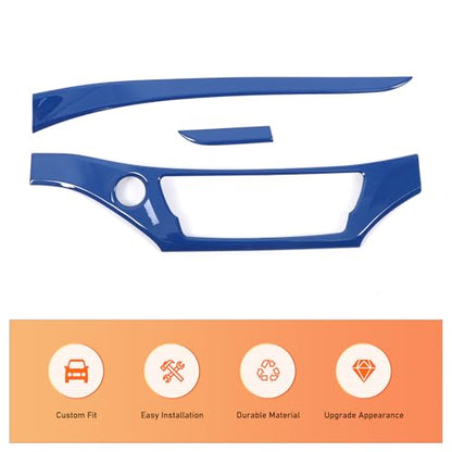 Dashboard Panel Cover Trim for Honda Pilot 2016-2022/ Passport 2019-2025/ Ridgeline 2016-2020 Accessories, Center Console Panel Strip Trim, Center Console Upper Center Pillar Trim, ABS (Blue) - color: Blue