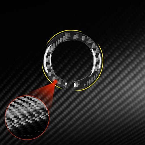 NVCNX Real Premium Carbon Fiber Accessories for Dodge Durango 2011-2020 2012 2013 2014 2015 2016 2017 2018 2019 Car Dash Push Engine Start Stop Button Ring Cover Interior Trim Sticker Decal 1PC - color: 2011-2020 Dash Push Engine Start Button Trim
