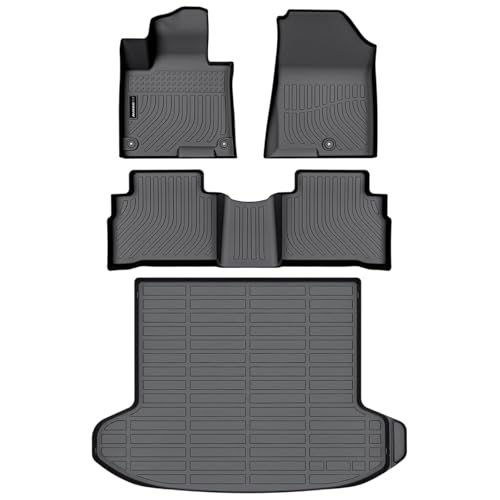 Auxko All Weather Floor Mats Cargo Liner Fit for Kia Sportage Gasoline 2023 2024 2025 TPE Rubber Liners Accessories All Season Odorless Anti-Slip Floor Mats Cargo Liner - size: sportage gasoline|2023-2025|floor+cargo mats