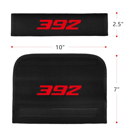 2PCS Seat Belt Covers Seatbelt Pad Strap Shoulder Pad Suit for Dodge Challenger Durango SRT 392 Accessories - color: Seat Covers-392