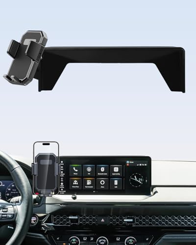 PZK Car Phone Holder for 2023-2025 2026 Honda Accord Hybrid Sport /-L/EX-L/Touring/Prime (Only for 12.3-inch Screen) Auto Lock Car Phone Mount with Stroage Box Not Affect Vent (Not Fit for LX/EX/SE) - color: Auto Lock, size: Honda Accord 2023-2026 (12.3 i