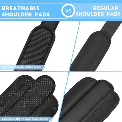 ZINZ 2-Pack Universal Shoulder Pad with Ultra Thick Cushion for Bag Luggage Bag Crossbody, Plus Long & Anti-Slip & Breathable,Drak Grey - color: Drak Grey