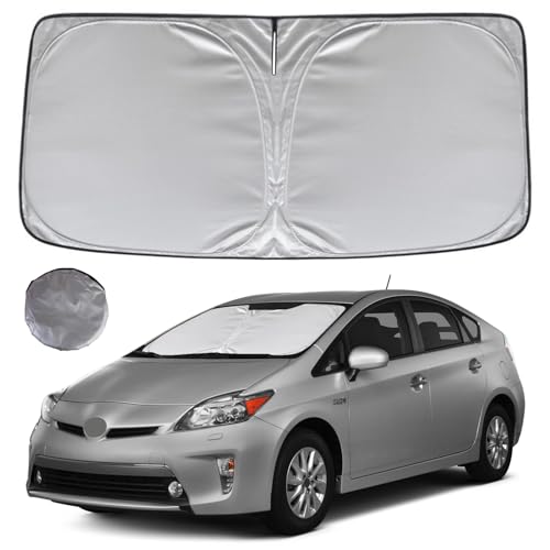 KAYZT Windshield Sun Shade for 2010-2015 Toyota Prius Hatchback (Not for Prius C or Prius V) Foldable Sunshade Front Window Custom Fit Car Accessories - size: For 2010-2015 Prius Hatchback
