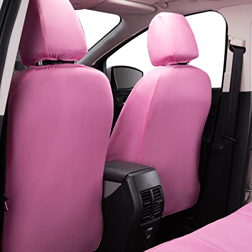 Flying Banner Car Seat Covers Front Seats Rear Bench Polyester car seat Protectors Easy installations Rear Bench Split - color: Rose red & Pink