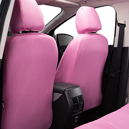 Flying Banner Car Seat Covers Front Seats Rear Bench Polyester car seat Protectors Easy installations Rear Bench Split - color: Rose red & Pink