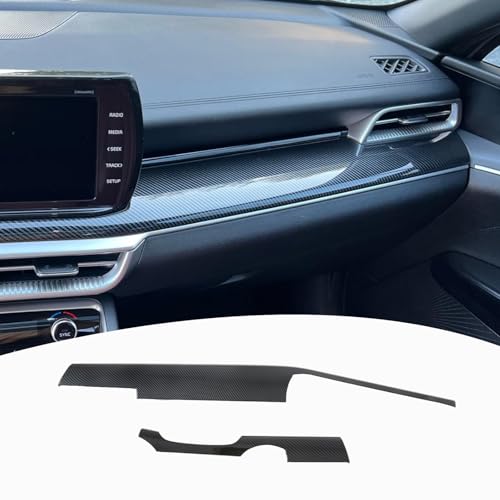 Center Contro Side Trim, for Kia K5 2021 2022 2023 2024, Dashboard Center Contro Trim Car Sport Accessories - Carbon Fiber - color: carbon fiber