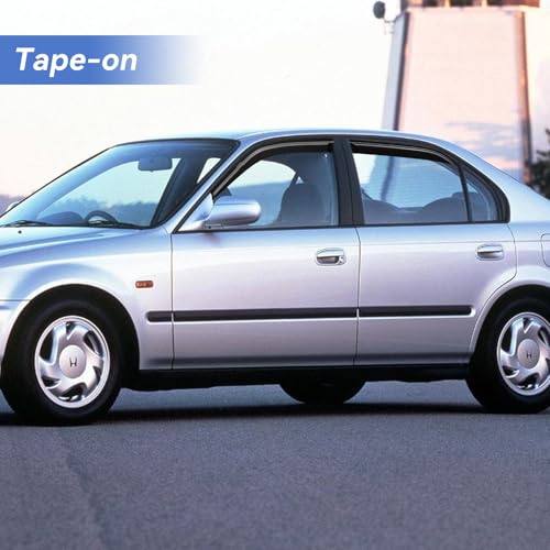 Window Visors Rain Guards Shield for 1992 1993 1994 1995 Honda Civic Sedan, Out-Channel Window Vent Wind Deflectors Visors Shades for 92 93 94 95 Civic - size: 1992-1995 Honda Civic