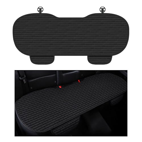 Car Back Seat Cover,Non-Slip & Breathable Bench Seat Cover with Side Pockets for Car Storage & Protecting Interiors,Universal All-Season Seats Back Protector for Most Cars,SUVs (Rear Seat Cover) - color: Rear Seat Cover/Black