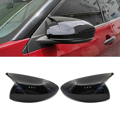Door Side Rearview Mirror Cover Caps Fit for Nissan Altima 2019-2023 Glossy Black - size: Glossy Black