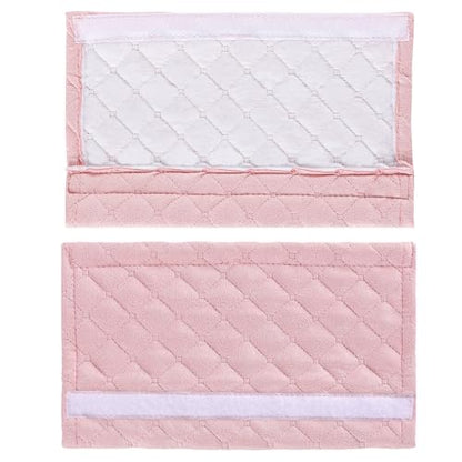 Amooca Automotive Seat Belt Cover Soft Suede Universal Fit Seatbelt Shoulder Pad Neck Protector Cushions for SUV Trucks Airplane Backpack 2 Pack Pink - color: Pink