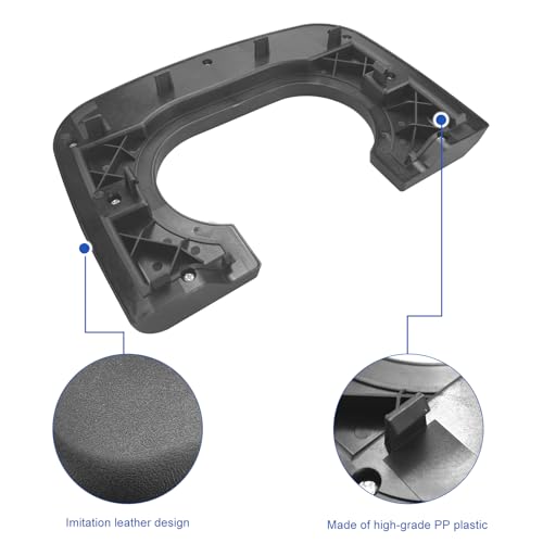 Center Console Cup Holder Armrest Pad Replacement Compatible with Ford F150 1997-2003 Black (Hard Plastic NOT Padded) - color: Black, size: 1997-2003