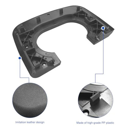 Center Console Cup Holder Armrest Pad Replacement Compatible with Ford F150 1997-2003 Black (Hard Plastic NOT Padded) - color: Black, size: 1997-2003