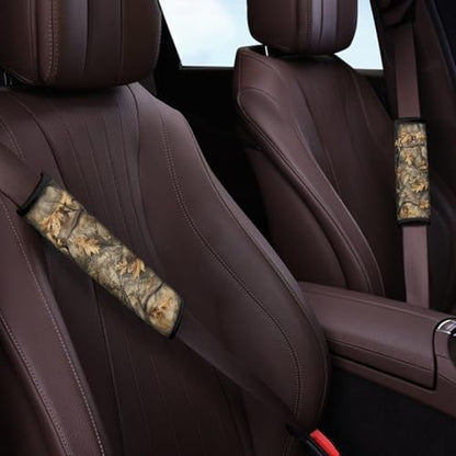 Camouflage Hunting Automotive Seat Belt Cover Thickened Seatbelt Shoulder Pad Cushions 2 PCS Anti-Slip Shoulder Strap Protect Universal Fit for Auto Truck Van SUV - color: Camouflage Hunting