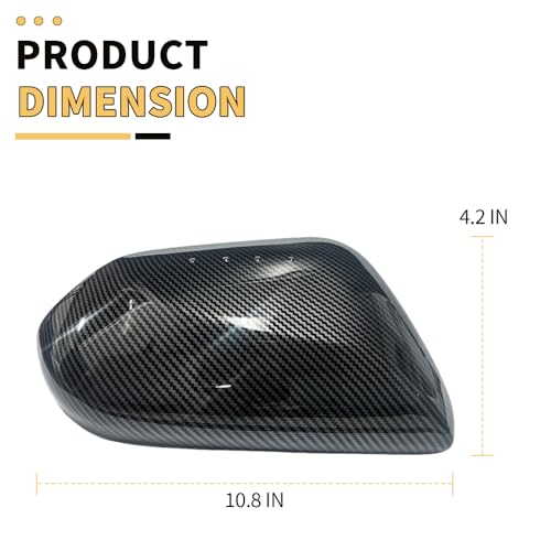 MAXDOM Side Mirror Caps Compatible with Toyota Camry (Carbon Fiber Pattern-Orginal Style, 2018-2025) - color: Carbon Fiber Pattern-Orginal Style
