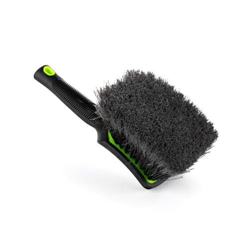 Detail Factory - ProGrip Wheel Face Brush - Ergonomic ProGrip Handle - Premium Wheel Cleaner Brush - Soft Flagged-Tip Bristles - Octane Ectoplasm