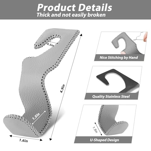 Car Purse Hook, Headrest Hooks for Car Bag Hooks Seat Hooks Holder Car Accessories Interior, 2 Pack Grey - color: Gray