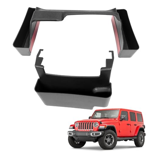 Center Console Gear Shift Organizer Fit for 2018-2025 Jeep Wrangler JL JLU 4XE/Gladiator JT Center Console Hanging Storage Tray for Wrangler&Gladiator Accessories(Hanging+Shifter Organizer) - color: Hanging+Shifter Organizer