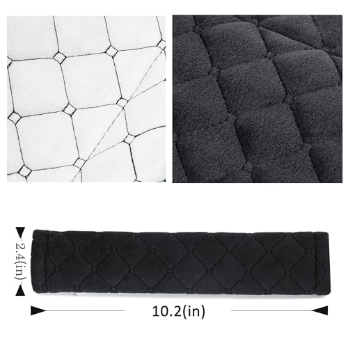 Amooca Soft Automotive Seat Belt Cover Seatbelt Shoulder Pad Neck Protector Cushions Universal Fit SUV Trucks Backpack 2 PCS Black 10.2in - color: Black, size: 10.2in-2pc