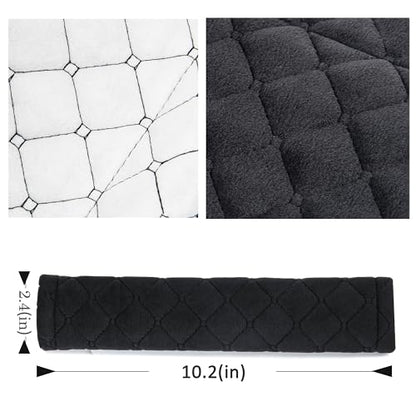 Amooca Soft Automotive Seat Belt Cover Seatbelt Shoulder Pad Neck Protector Cushions Universal Fit SUV Trucks Backpack 2 PCS Black 10.2in - color: Black, size: 10.2in-2pc