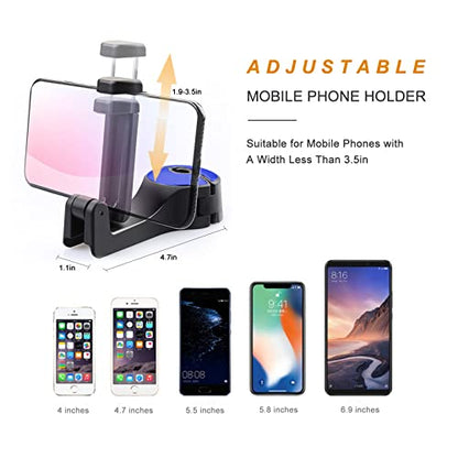 Car Headrest Hook with Phone Holder, Universal 360 Rotation Headrest Hooks for Purses and Bags (Blue) - color: Blue