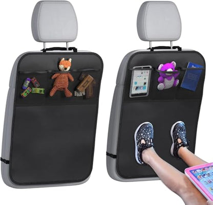 2 Pcs Back Seat Protector Car Kick Mats for 2020-2025 2026 Ford Explorer 6&7, Waterproof Kick Mats Backseat Protector, Back Seat Cover for Kids, Automotive Accessories