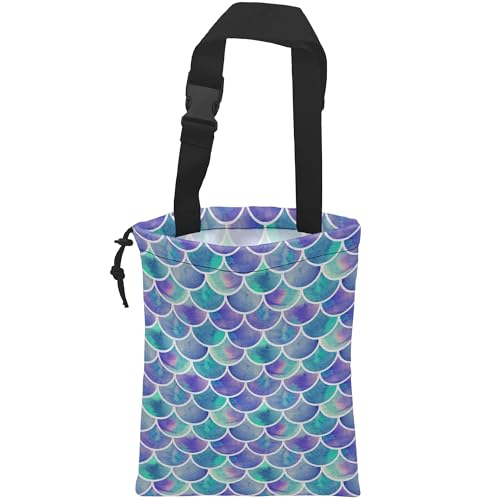 Car Trash Bag Hanging Mermaid Rainbow Scales Car Trash Can Waterproof Garbage Bag Hanging for Car Back Seat - color: Mermaid Rainbow Scales