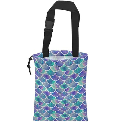 Car Trash Bag Hanging Mermaid Rainbow Scales Car Trash Can Waterproof Garbage Bag Hanging for Car Back Seat - color: Mermaid Rainbow Scales