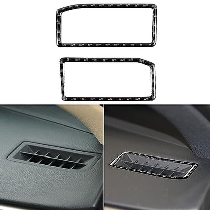 NVCNX Car Dashboard Defogging Air Vent Frame Cover Decal Compatible with Lexus IS250 2014 2015 / IS200t 2016 2017 / IS300 2016-2020 / IS350 2014-2020 Carbon Fiber Interior Trim Accessories Black - color: Air Vent - a