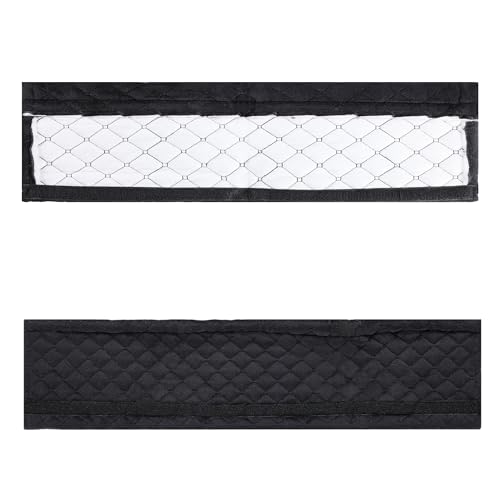 Amooca Soft Automotive Seat Belt Cover Seatbelt Shoulder Pad Neck Protector Cushions Universal Fit SUV Trucks Backpack Black Extra Long 25.6in - color: Black, size: 25.6in-1pc