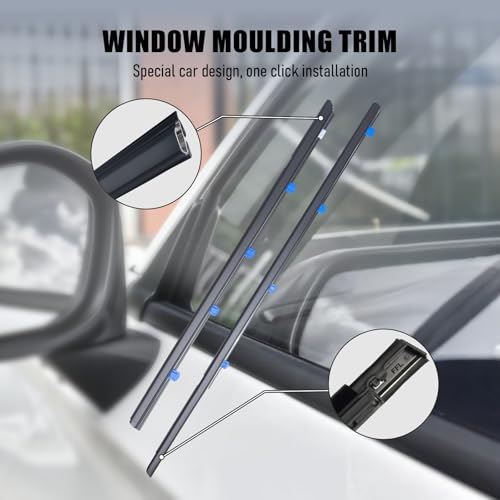 ItranMc Car Window Weather Stripping Molding Trim Belt,Compatible with Honda Civic 2012-2015 4-Door Sedan,Replace#72450-TR0-A01 72410-TR0-A01 72950-TR0-A01 72910-TR0-A01 - style: Civic 2012-2015
