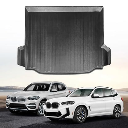 Premium Cargo Liner for BMW X3 Not Equipped with Spare tire 2018-2025 - 100% Protection - Custom Fit Car Trunk Mat - All-Season Black Cargo Mat - 3D Shaped Laser Measured Trunk Liners - size: 2018-2025 Not Equipped with Spare tire