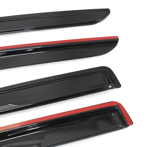 Window Visor Compatible with 1993-1998 Jeep Grand Cherokee, Slim Style Acrylic Smoke Tinted & Semi-Transparent Sun Rain Shade Guard Wind Vent Air Deflector by IKON MOTORSPORTS, 1994 1995 1996 1997