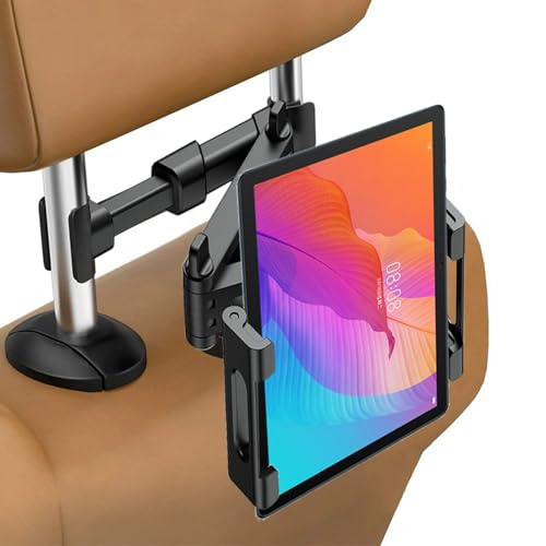 Car Headrest Tablet Holder,Headrest Mount Car Tablets Holder Truck 360 Degree Rotation Adjustable Extendable,Tablet Bracket for Auto,Fits All 5.51-10.24'' Screen Devices