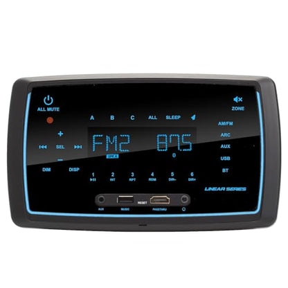 RV Stereo Receiver Touch Screen with AM/FM/AUX/USB/BT & 3-Zone Control