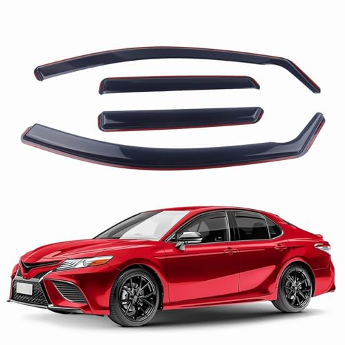 in-Channel Rain Guards 4-Piece Compatible with 2018-2024 Toyota Camry Window Visors Side Window Deflectors Vent Visor Shield Shade - size: 2018-2024 Toyota Camry